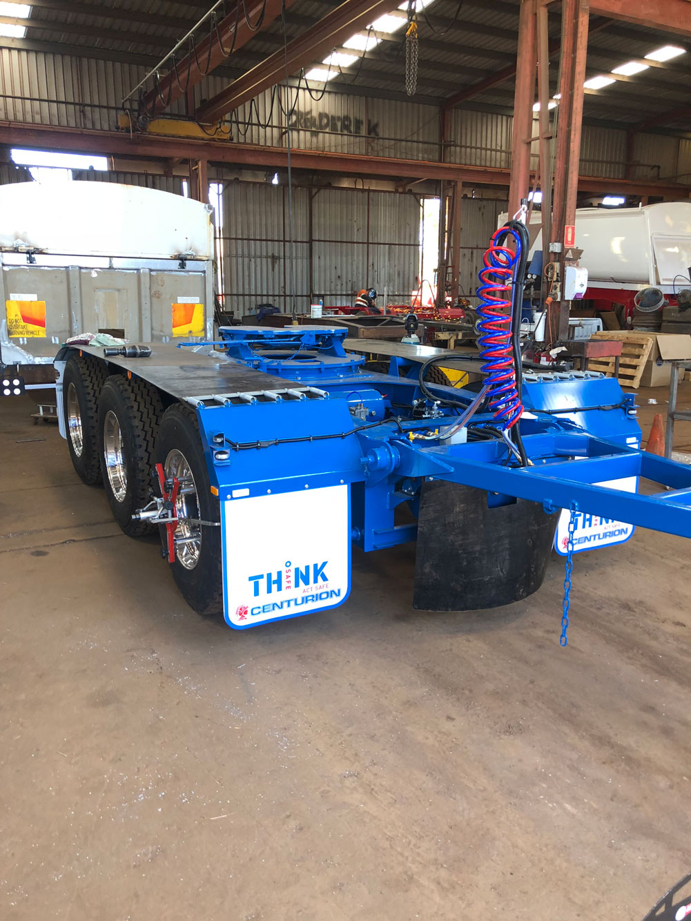 Blue Dolly Trailer with Haweka AXIS4000